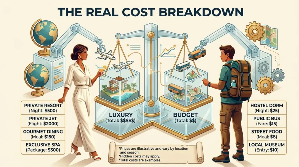 Luxury Travel vs Budget Travel: The Real Cost Breakdown