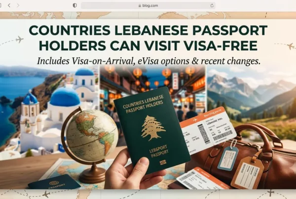 Visa-free countries Lebanese Passport Holders Can Visit