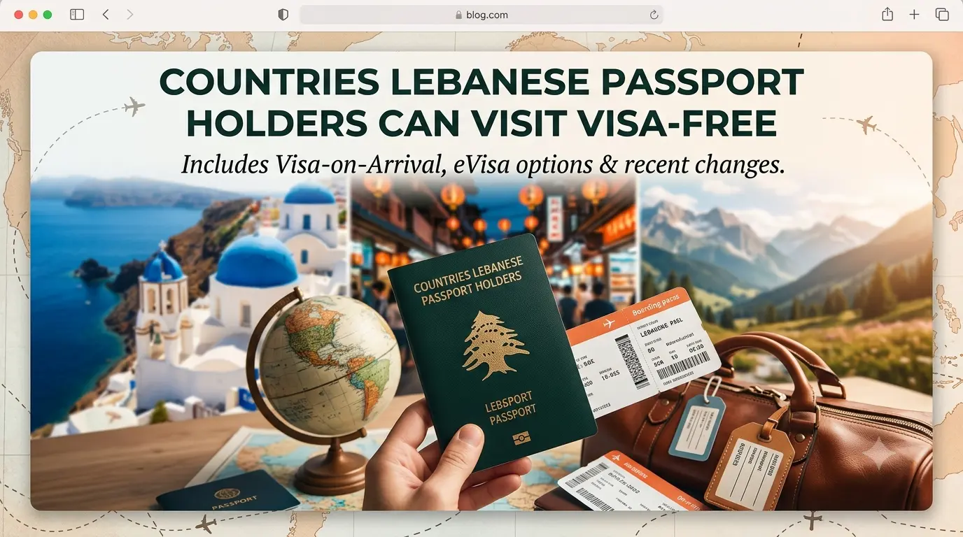 Visa-free countries Lebanese Passport Holders Can Visit