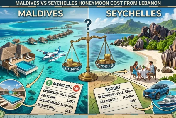 Maldives or Seychelles Honeymoon Cost from Lebanon