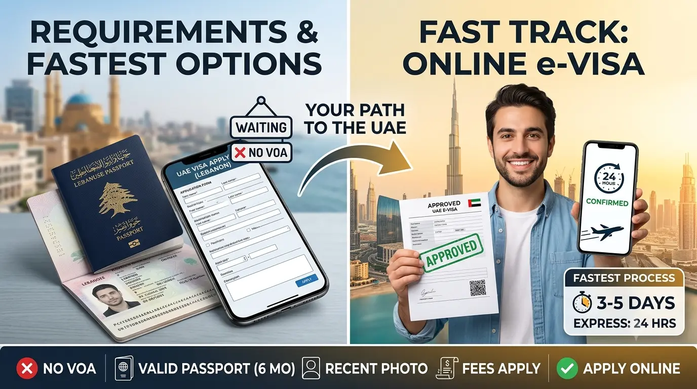 UAE Visa from Lebanon: Requirements & Fastest Options