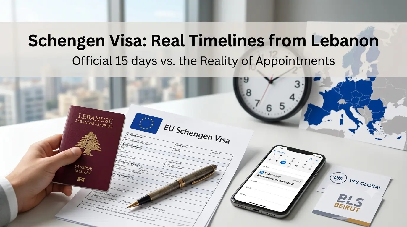 Schengen Visa Processing Time From Lebanon: Real Timelines