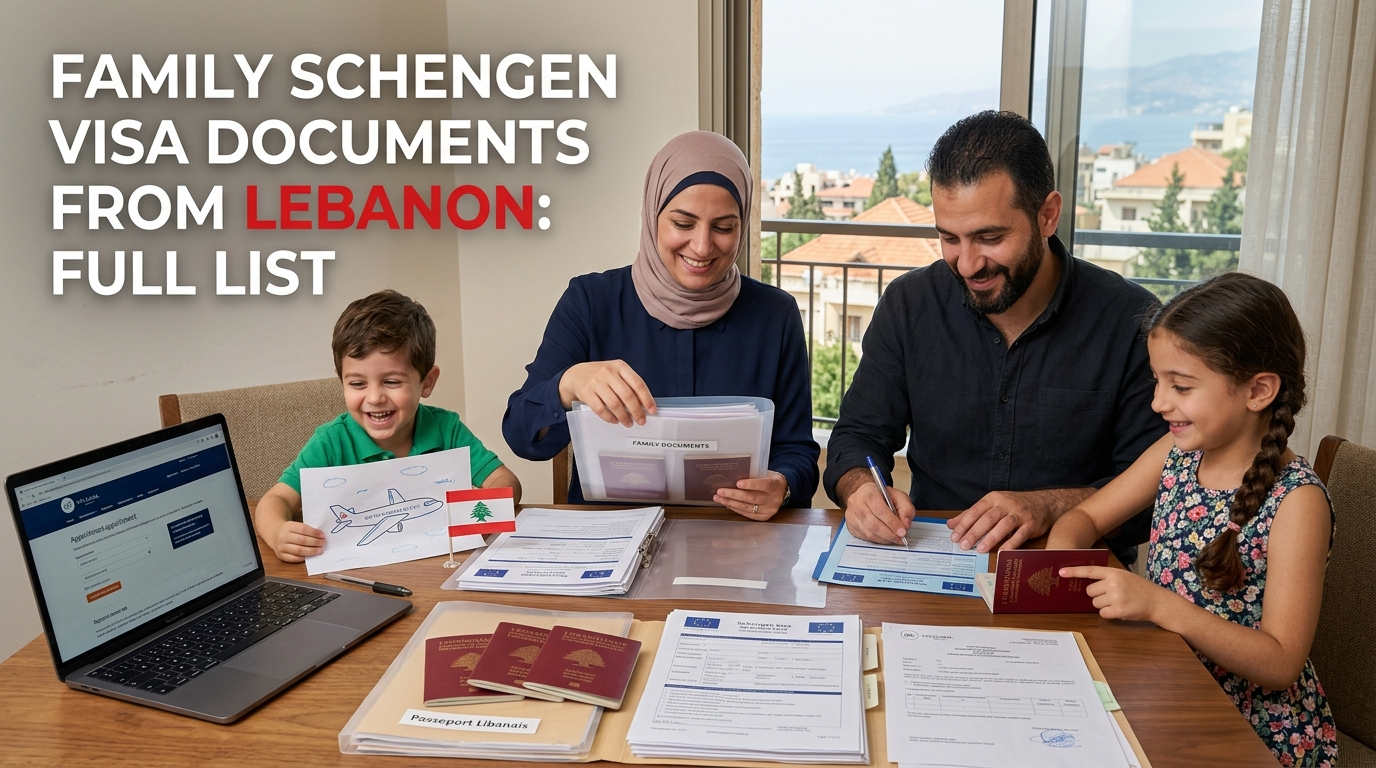 Family Schengen Visa Documents From Lebanon: Full List