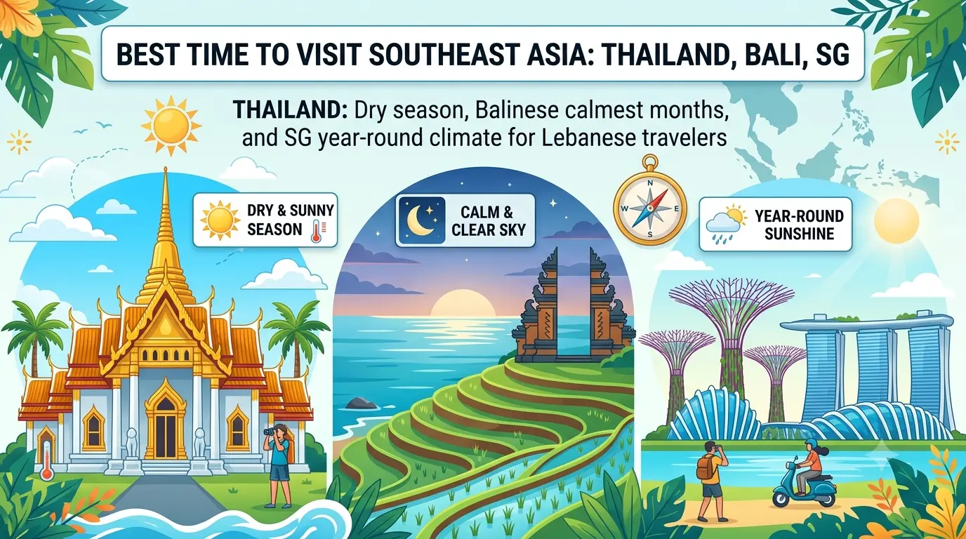 Best Time to Visit Southeast Asia: Thailand, Bali, SG