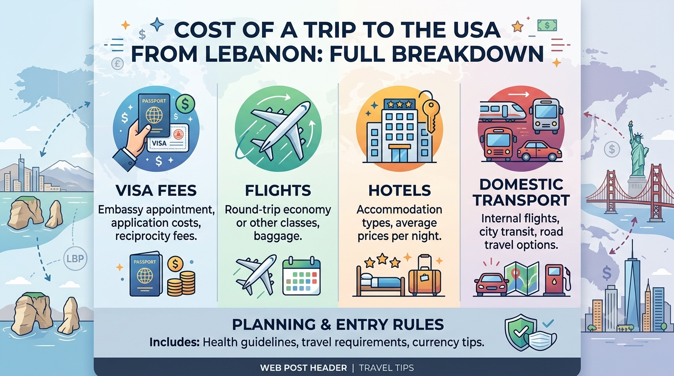 Cost of a Trip to the USA From Lebanon: Full Breakdown