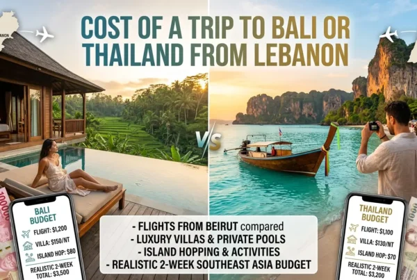 Cost of a Trip to Bali or Thailand From Lebanon