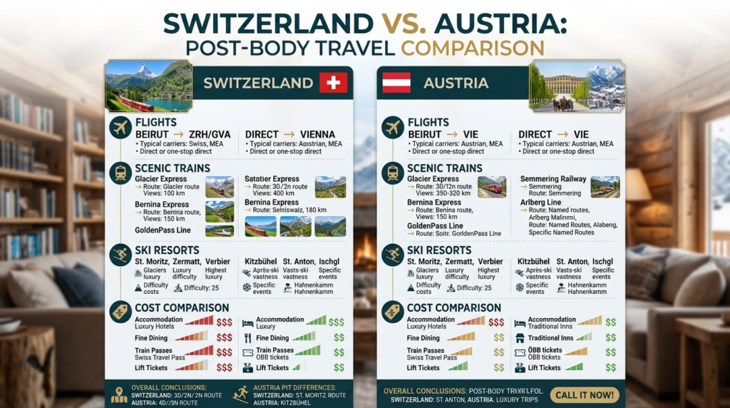 Switzerland vs Austria: Comparing Two Alpine Escapes