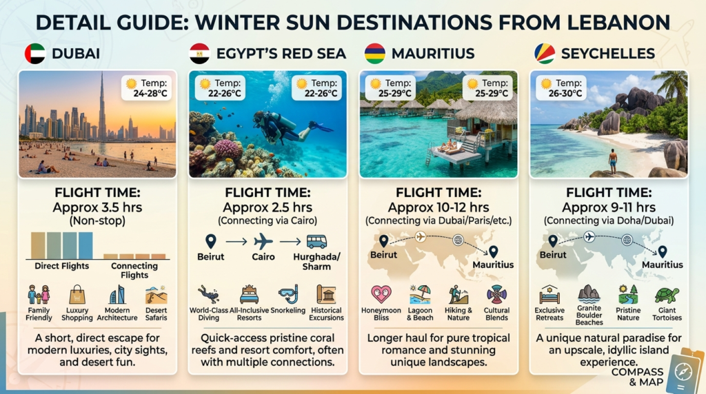 Best Winter Sun Destinations for Lebanese Travelers