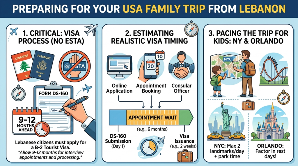 Family Trip to USA From Lebanon: Orlando & New York