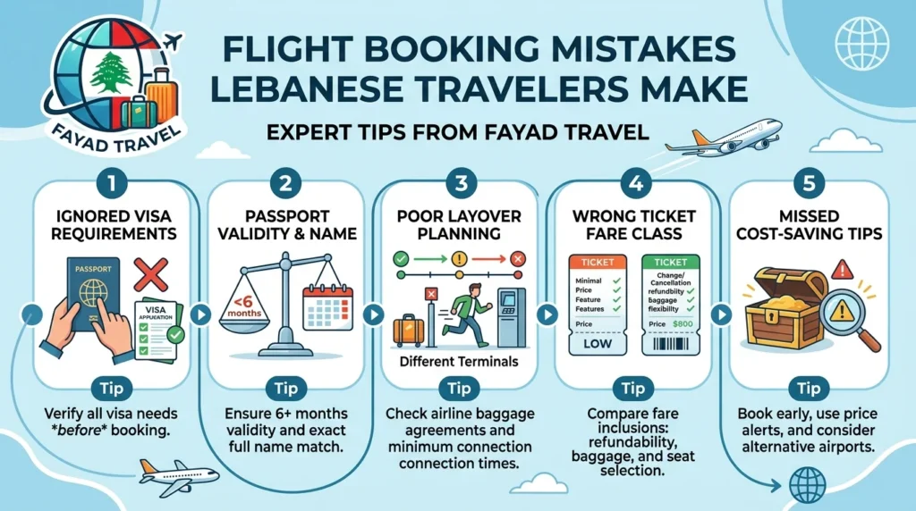 Flight Booking Mistakes Lebanese Travelers Make