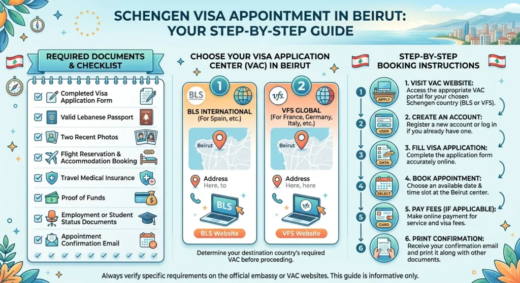 Schengen Visa Appointment in Beirut: How to Book